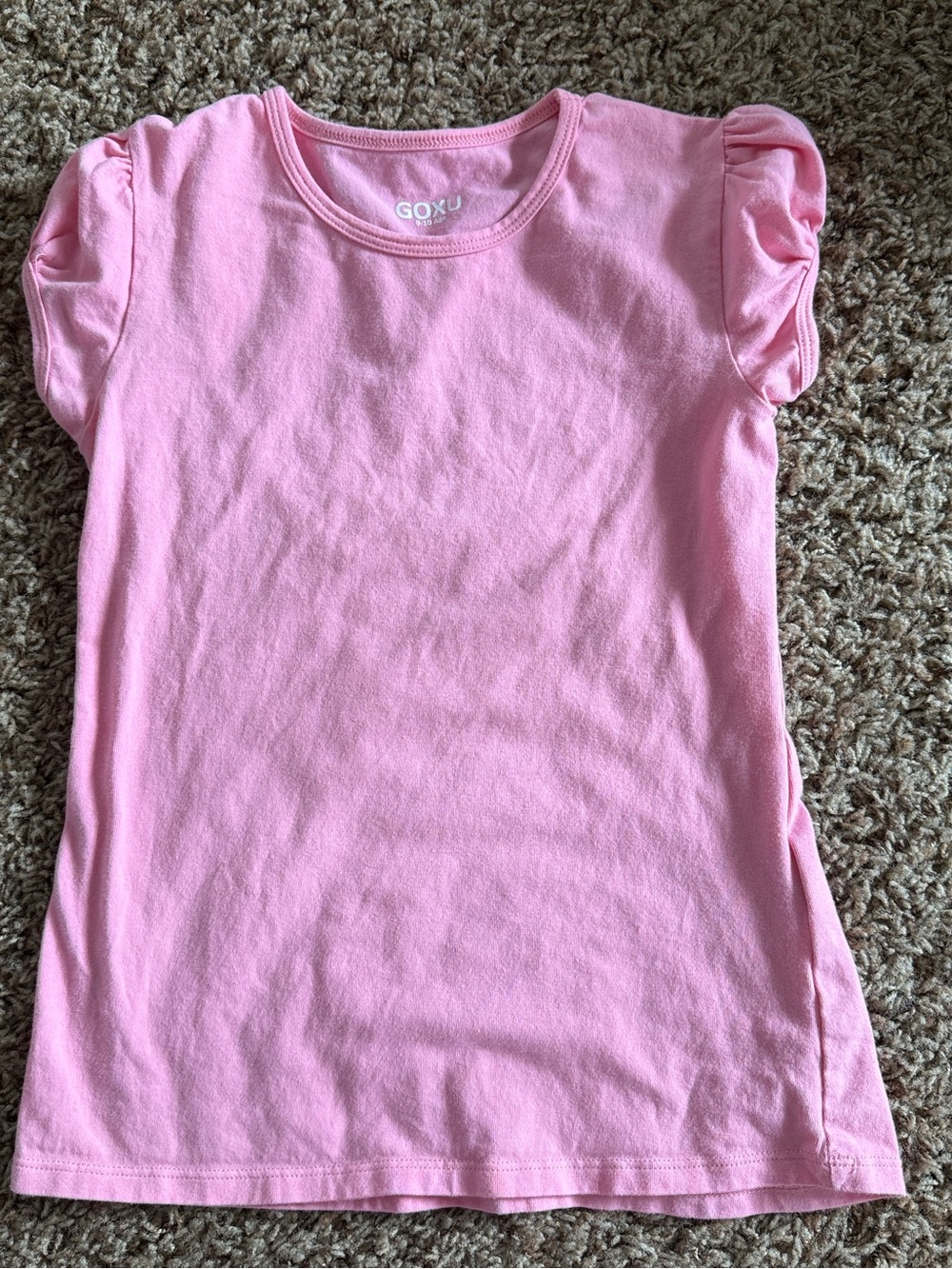 Girls' Pink Puff Sleeve Tee